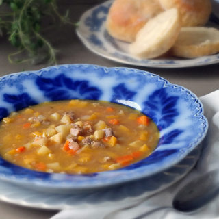 Leftover Roast Lamb and Winter Vegetable Soup