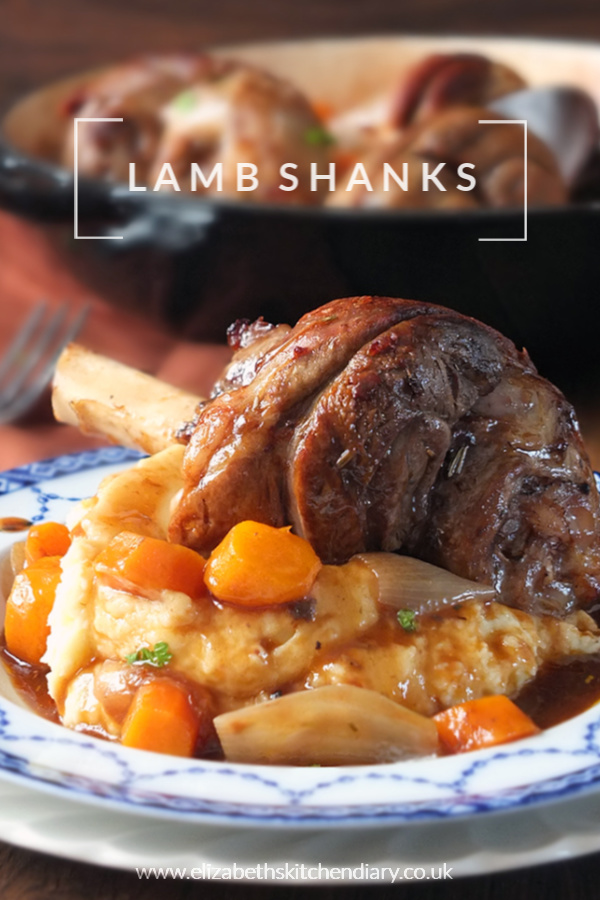 One pan slow cooked lamb shanks #lamb #slowcooked #comfortfood #elizabethskitchendiary