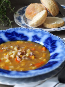 Leftover Roast Lamb and Winter Vegetable Soup