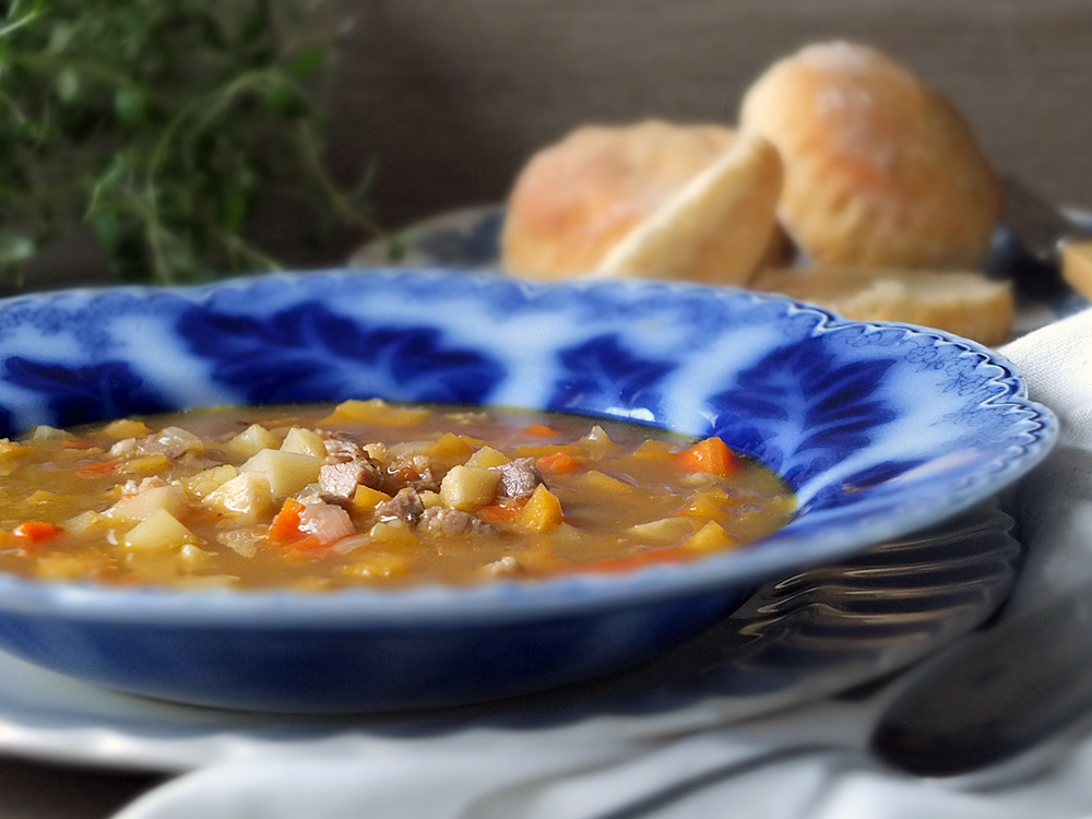 Leftover Roast Lamb and Winter Vegetable Soup