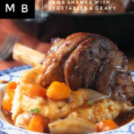 Slow Cooked Lamb Shanks #lamb #slowcooked #comfortfood #elizabethskitchendiary