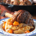 Slow Cooked Lamb Shanks with Vegetables and Gravy