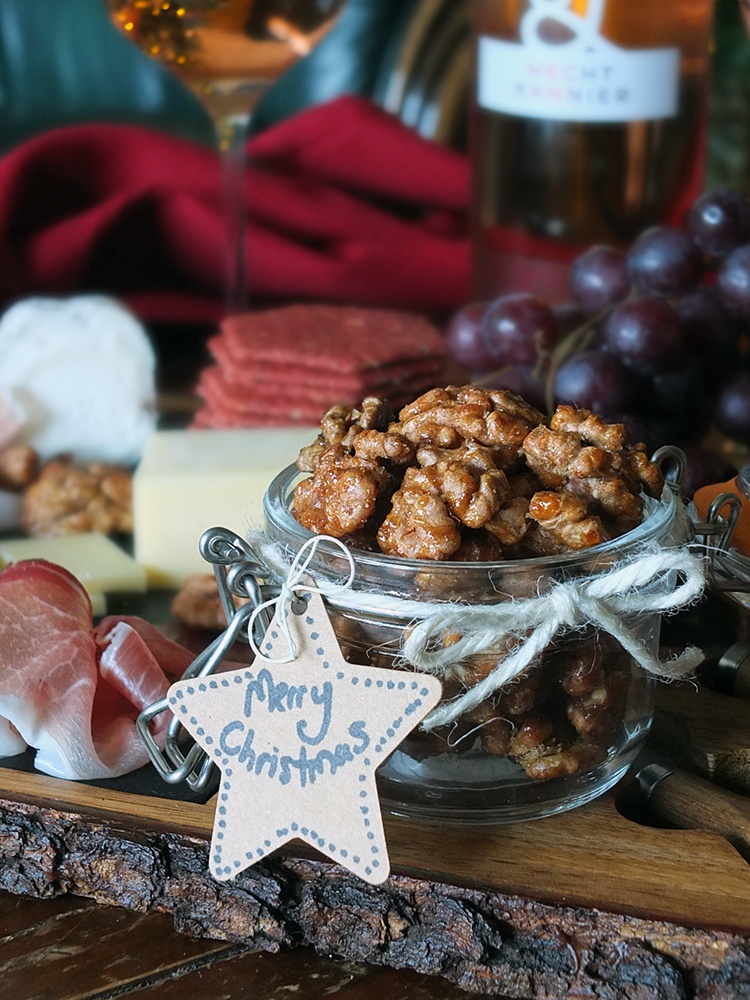 Three Ingredient Honey Roasted Walnuts 