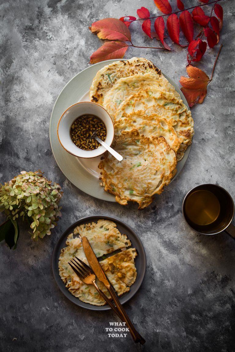 LEFTOVER TURKEY SCALLION PANCAKES AND SOY GINGER SAUCE by What to Cook Today