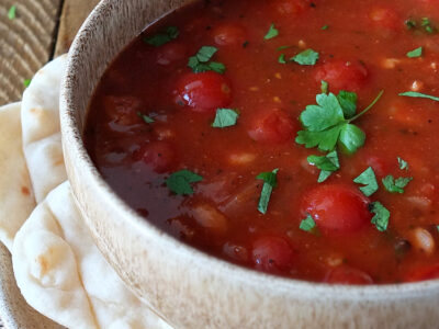 Tomato, Lentil and Bacon Soup