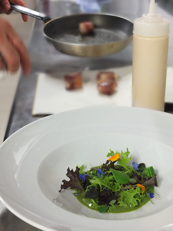 Pan-Seared Rabbit Loin Salad with Smoked Pancetta - Elizabeth's Kitchen ...