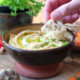 Creamy Roasted Garlic Hummus dipping bread