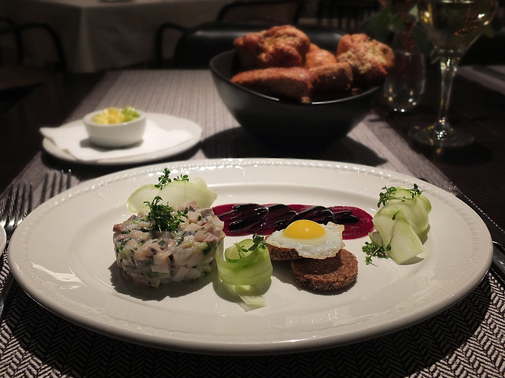 Neiburgs Restaurant, Riga - Starter: Baltic Herring Tartare