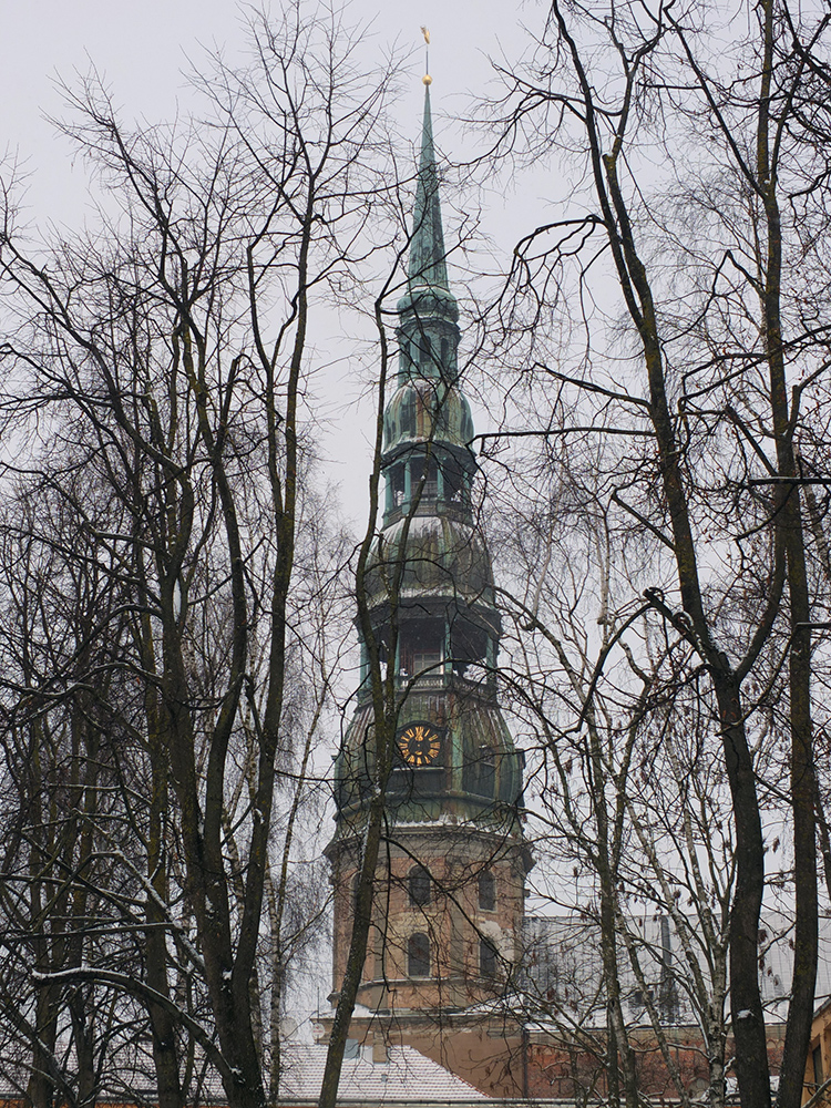 St Peters Church Spire Riga Latvia