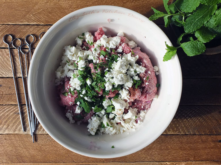 Grilled Lamb Skewers with Feta & Mint Inspired by Robinsons Fruit Cordial Elizabeth's Kitchen