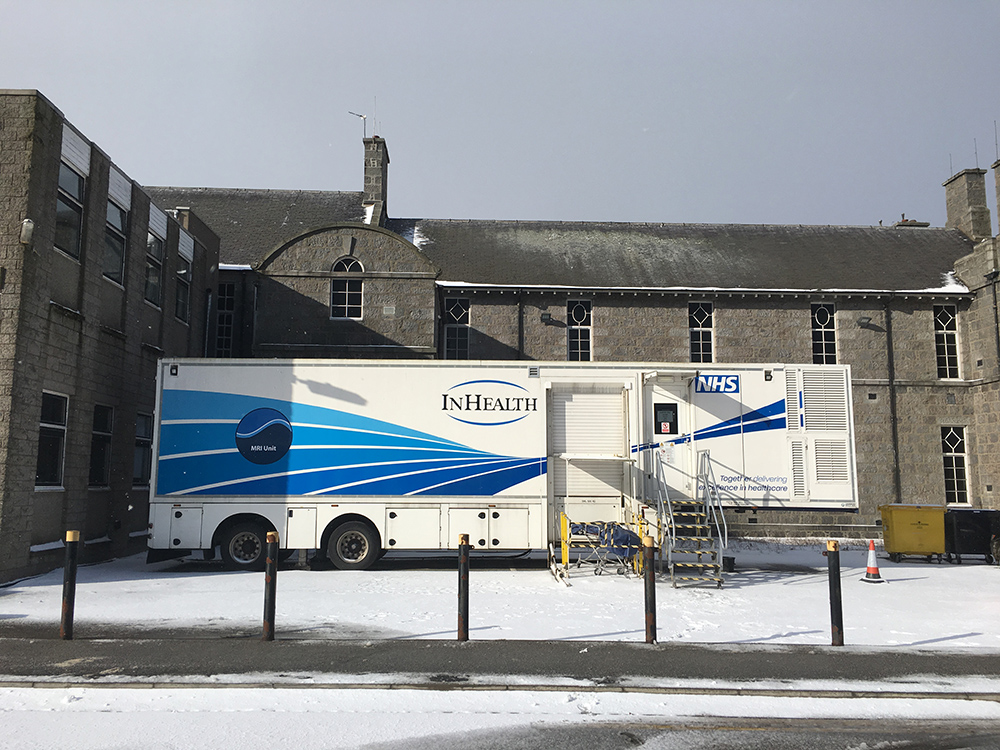 Mobile MRI Unit Woodend Hospital Aberdeen February 28 2018