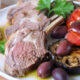 Tray-baked Rack of Lamb with Mediterranean Veg & Mint Olive Oil