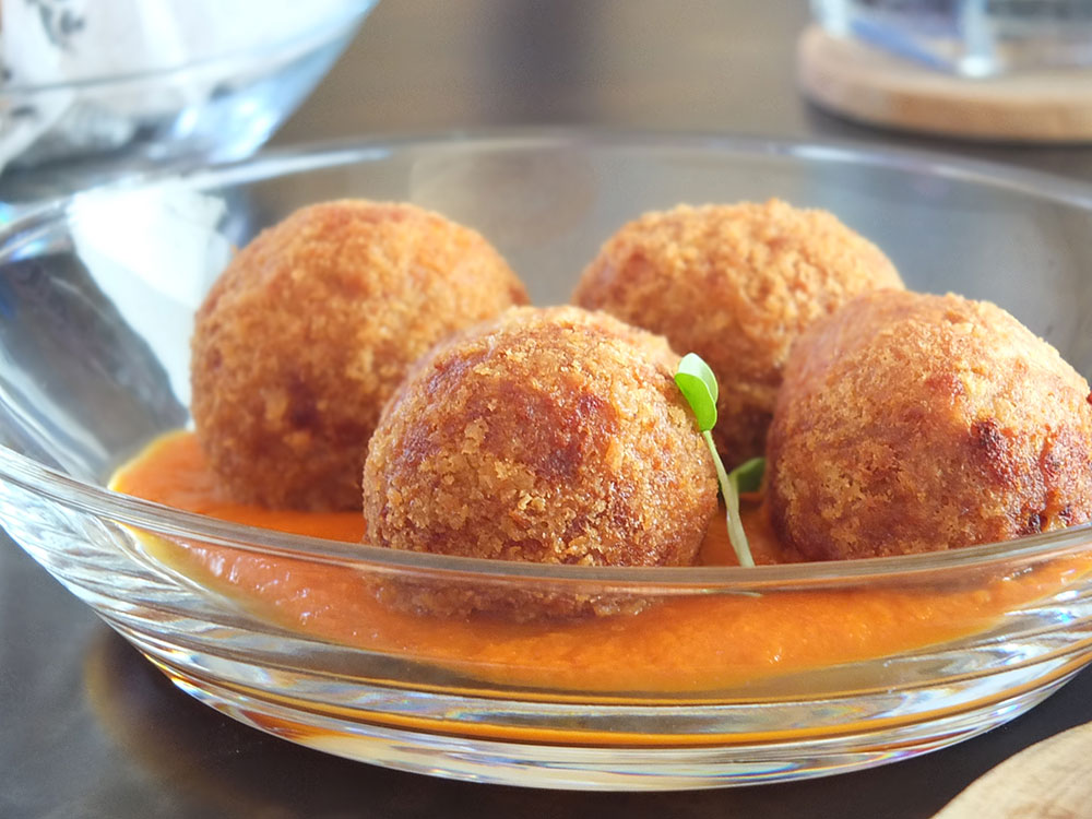 Conch Croquettes with Creole Sauce at White Modern Cuisine, Aruba