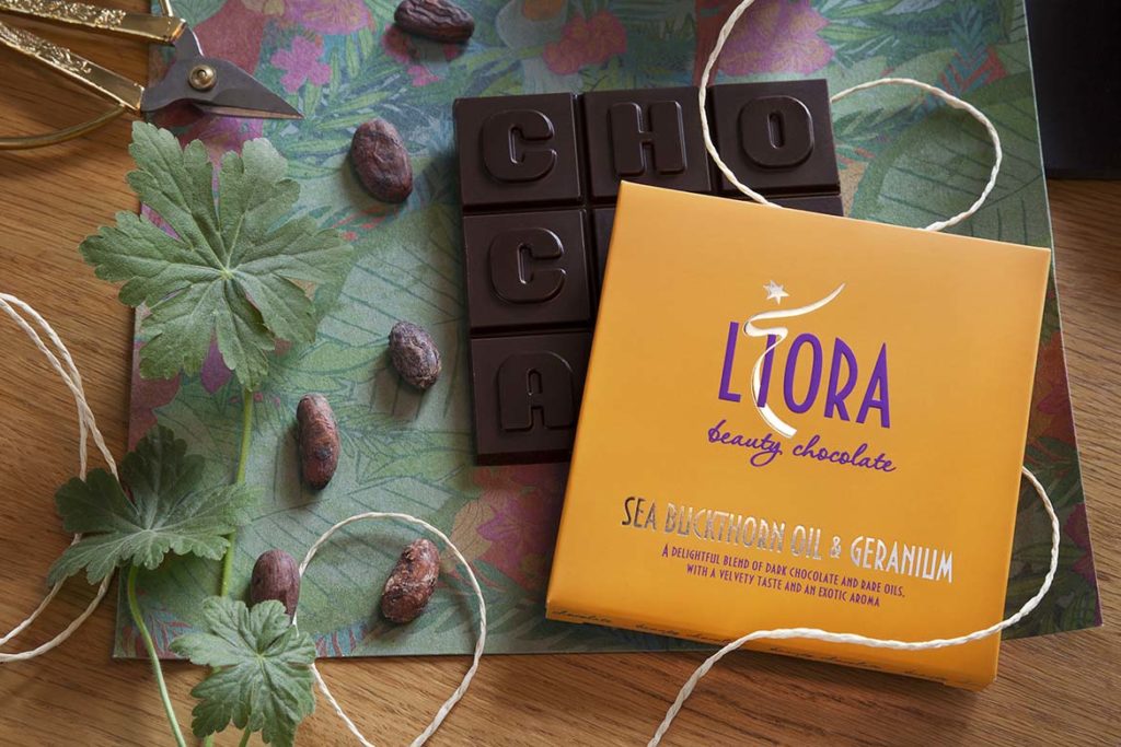 Liora Sea Buckthorn and Geranium Beauty Chocolate