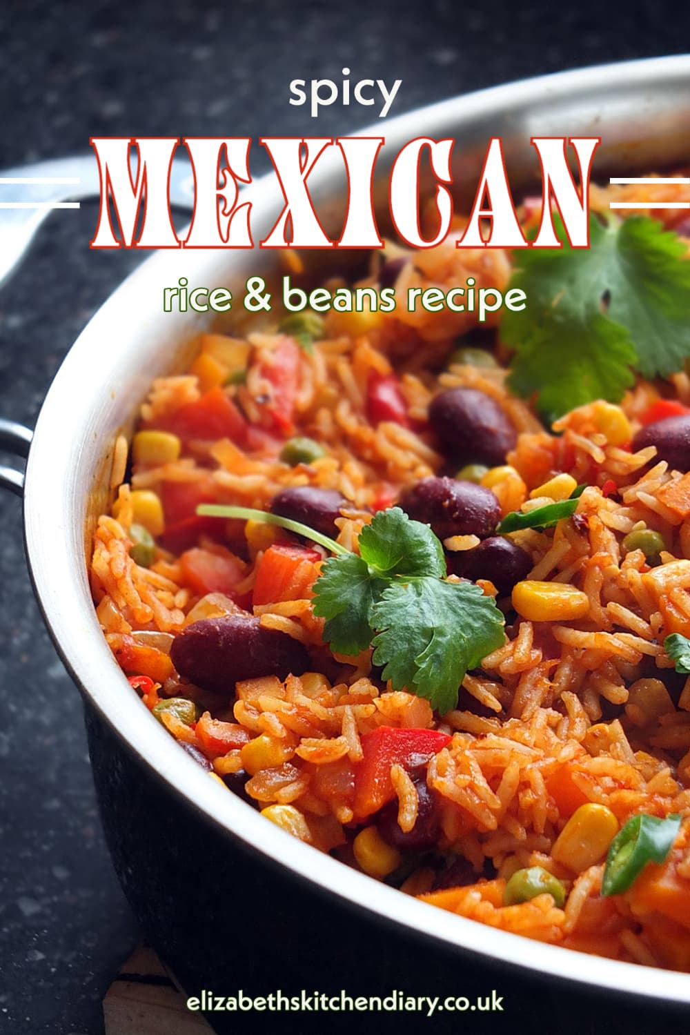 Spicy Mexican Rice and Beans Recipe Elizabeth's Kitchen Diary