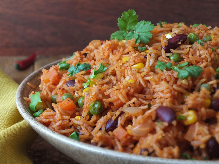 Spicy Mexican Rice and Beans Recipe | Elizabeth's Kitchen Diary