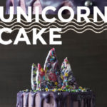 This three layer vanilla buttermilk 'Midnight Magic' Unicorn cake is a perfect centrepiece for a unicorn themed party. #unicorn #unicorncake #rainbowcake