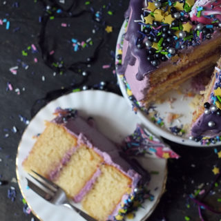 'Midnight Magic' 3-Layer Unicorn Candy Bark Birthday Cake