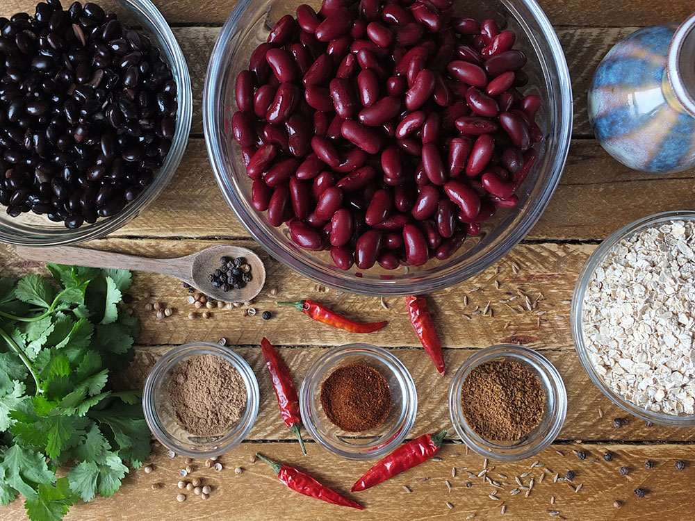 Ingredients for 10-Minute Vegan Bean Burgers