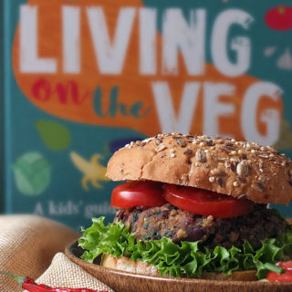 10 Minute Vegan Bean Burger Recipe from Living on the Veg