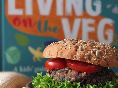 10 Minute Vegan Bean Burger Recipe from Living on the Veg