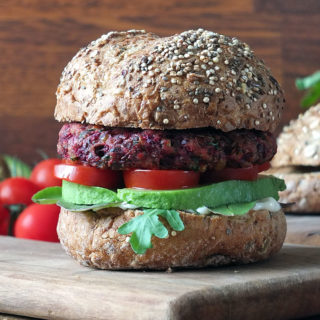 6-Ingredient Vegan Beetroot Falafel Burgers