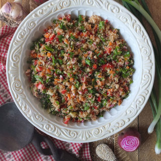 Vegan Summer Quinoa Salad Recipe with Lemon Vinaigrette