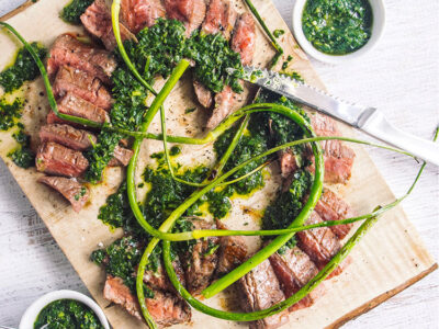 Salsa Verde Grilled Steak