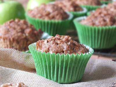 Apple Muffins with Cinnamon-Walnut Streusel Topping