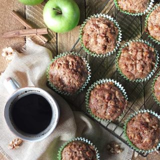 Apple Muffins with Cinnamon-Walnut Streusel Topping