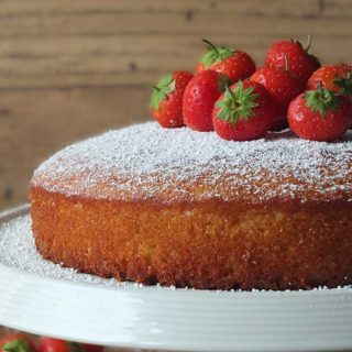 French-Style Strawberry Yogurt Cake