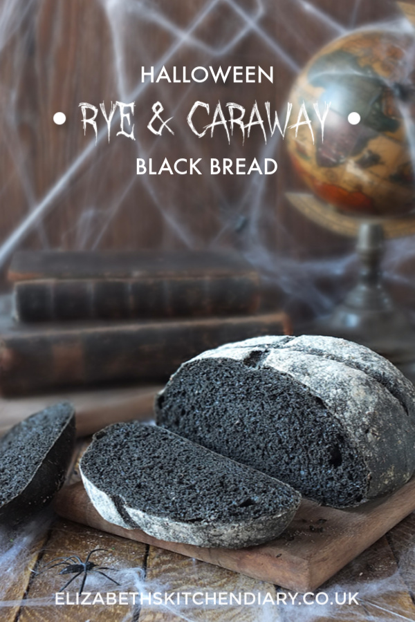 Rye & Caraway Black Bread Recipe - perfect for a Halloween or Harry Potter themed meal! #halloween #harrypotter #blackbread #breadmaking