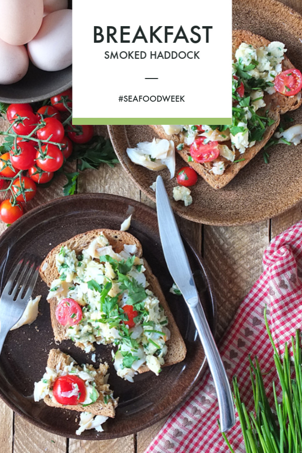 Breakfast Smoked Haddock with scrambled eggs #seafoodweek #breakfast #haddock #fish