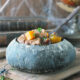 Lamb and Ale Stew in a Bread "Cauldron"