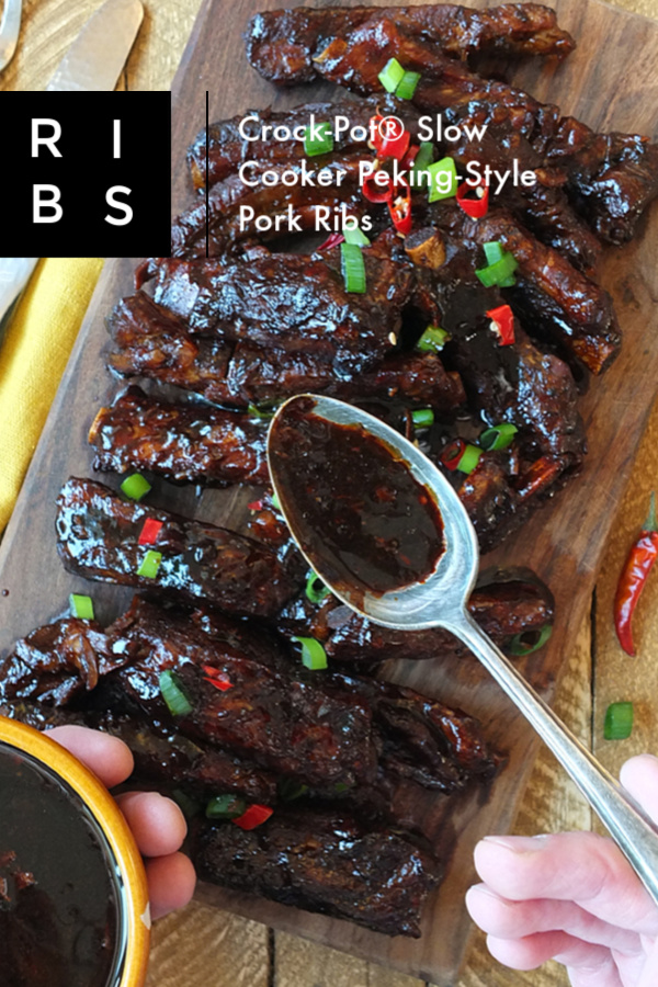 Crock-Pot® Slow Cooker Peking-Style Pork Ribs #slowcooker #crockpot #porkribs #ribs
