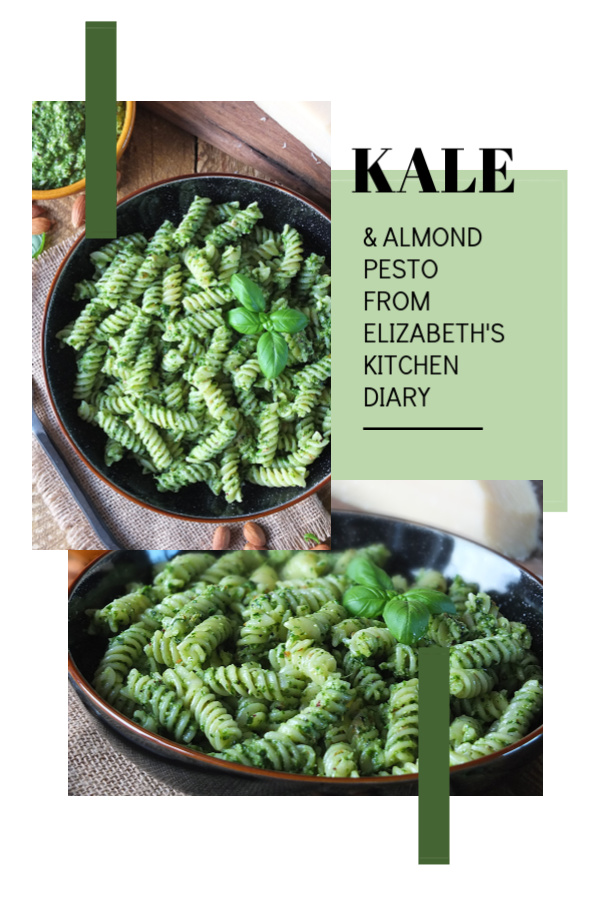 Kale & Almond Pesto #kale #almond #pesto #Parmesan #basil
