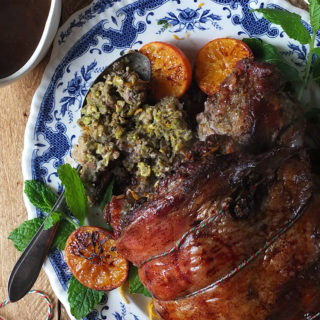 Rolled Lamb Shoulder with Pistachio & Orange Stuffing