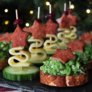 Christmas SPAM canapes - Sizzling SPAM® Star Crostini