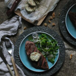 Grilled Steak with Saint Agur and Walnut Butter