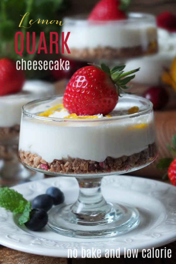 Low Calorie No Bake Lemon Quark Cheesecake Recipe #quark #lowcalorie #cheesecake #dessert