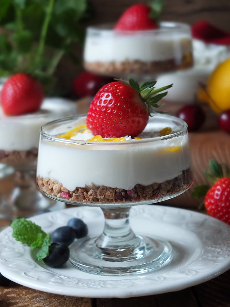 Low Calorie No Bake Lemon Quark Cheesecake Recipe - 