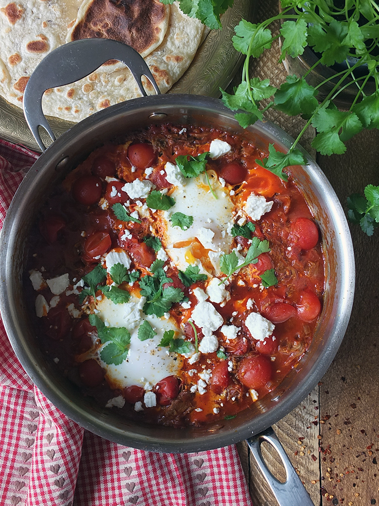 Easy Harissa Lamb Shakshuka for Two