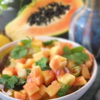 Caribbean Papaya Salad #fruitsalad #papaya #Caribbean