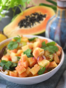 Caribbean Papaya Salad #fruitsalad #papaya #Caribbean