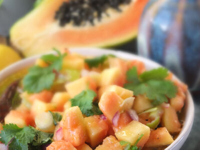 Caribbean Papaya Salad #fruitsalad #papaya #Caribbean