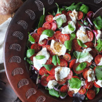 Tomato and Mozzarella Salad #vegetarian #himalayansalt #salad