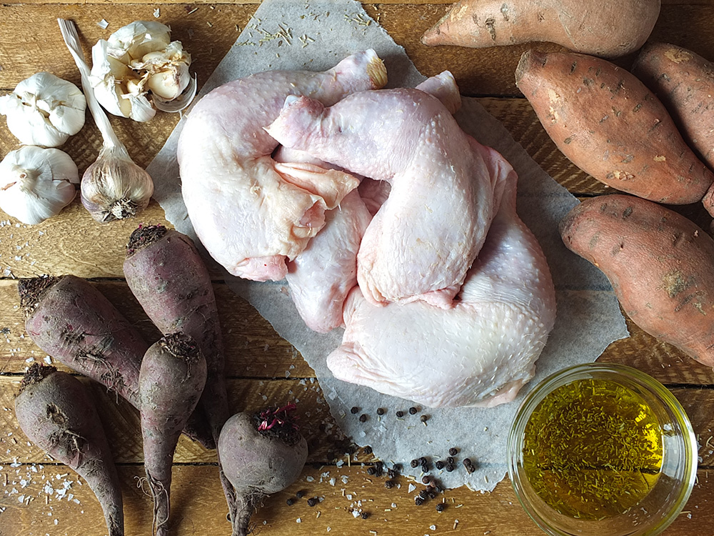 Ingredients for Garlic and Rosemary Chicken Traybake image