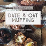 Date and oat muffins are super easy to make, and they taste absolutely fantastic! If you're a fan of sticky toffee pudding or date squares you'll love these breakfast muffins made with rolled oats, buttermilk and chopped dates. #breakfast #muffins #oatmuffins