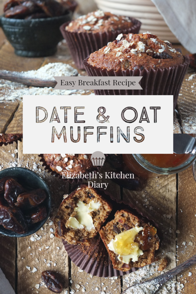 Date and oat muffins are super easy to make, and they taste absolutely fantastic! If you're a fan of sticky toffee pudding or date squares you'll love these breakfast muffins made with rolled oats, buttermilk and chopped dates. #breakfast #muffins #oatmuffins