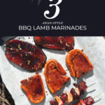 Three super easy Asian-inspired BBQ lamb marinades for lamb steaks, lamb chops and cubed lamb shoulder kebabs. #bbq #barbecuemarinade #marinade #lamb #bbqrecipe #barbecuerecipe